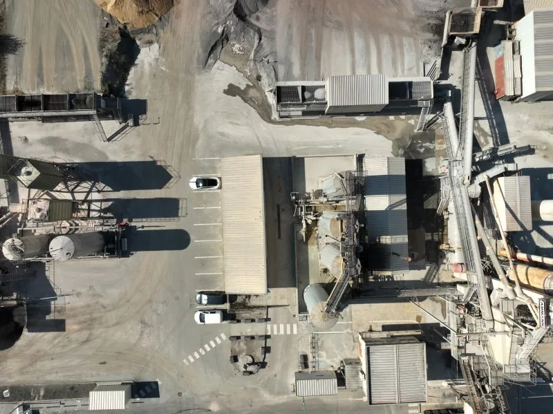 Drone flight over the silos and facilities of a concrete batching plant for a topographic survey — Dronexperts